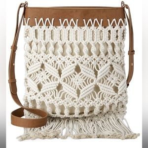 INC Macrame Crossbody